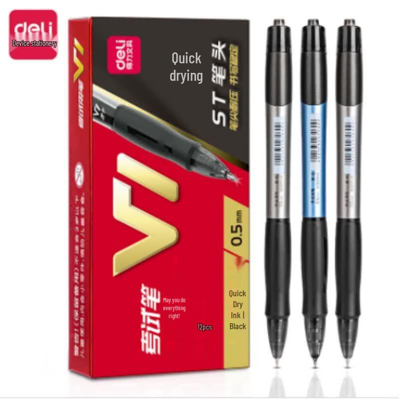 Deli V1 Retractable Gel Pen чёрный