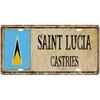 Saint Lucia Vanity License Plates National Flag Castries Vintage Metal License Plate Country Souvenir Gift Aluminum Metal License Plate Car Tag to