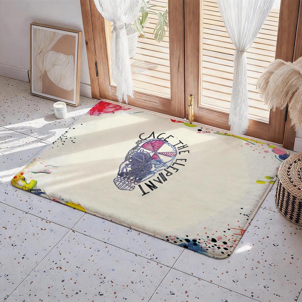 

C Cage the elephant album cover Floor Mat Eco Flannel Doormat Non Slip Odorless Indoor Floor Rug Soft Short Plush Home Mat 50x80cm
