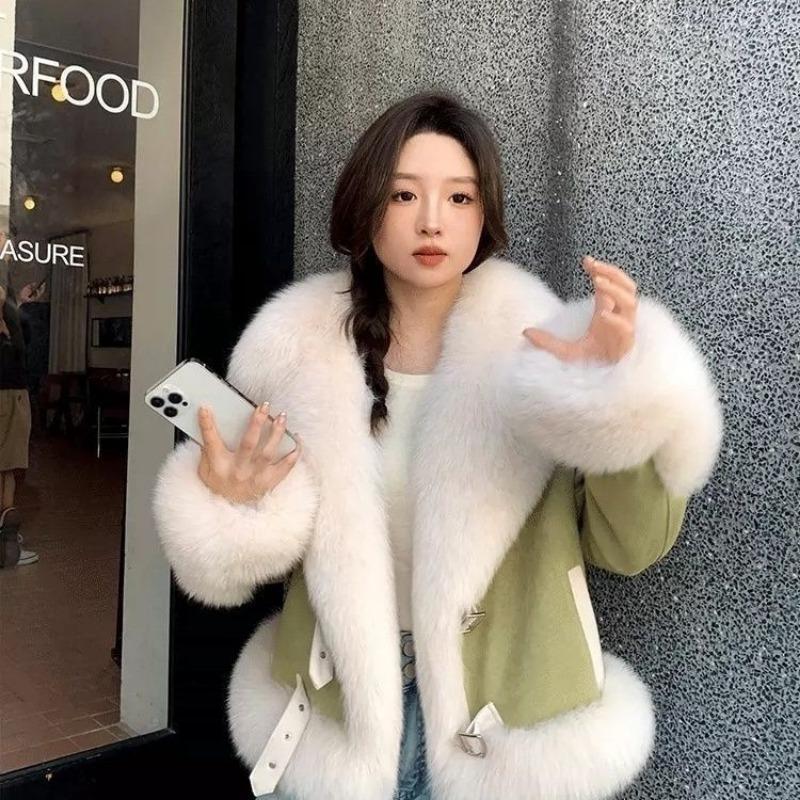 Imitation Fox Fur Jacket Women's Short Autumn and Winter New Warm Outer Top Light Trendy