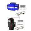 52mm Wassertemperaturanzeige Blaue LED-Beleuchtung mit 16mm-40mm Anschlussrohr-Adapter Schwarz/Blau mit Wassertemperatur 1/8NPT Sensor