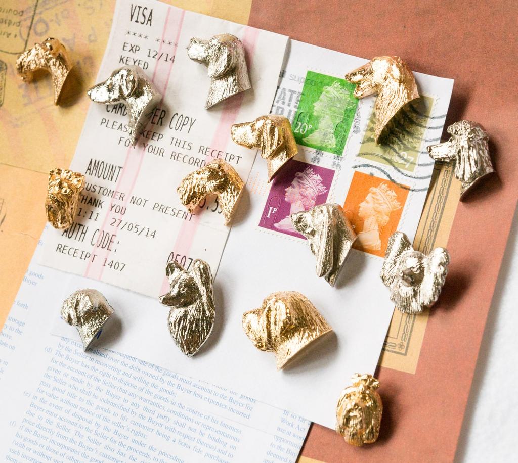 Collie Wyprodukowano w Anglii Pozłacany 22-karatowym złotem Kolekcja Pinów Artystycznych Psów (Szorstki)