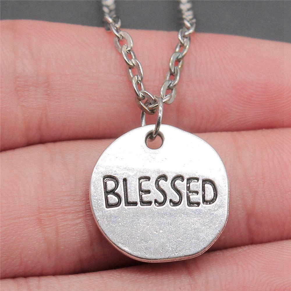 Necklace On The Neck 43cm Chain Round Tags Friendship Vintage Jewelry Supplies QN063