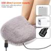 Tappetino Riscaldante Elettrico USB per Piedi Invernale Sotto la Scrivania Riscaldatore Scaldapiedi Domestico Morbido Peluche Termostato Scalda Piedi Tappetino Riscaldante