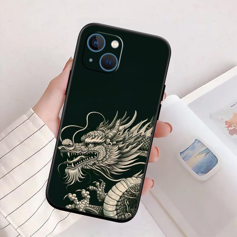 QE7 Chinese Dragon New High-End Shell Phone Case for iPhone SE X XS XR 16E 17 11 Pro Max 8 7 6 6s Plus Air