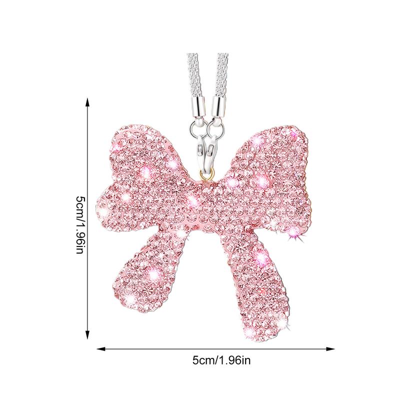Car Charm For Rear View Mirror Novel Rearview Mirror Charm Bowknot Car Decor Versatile Automotive Ornaments Car Decorations For