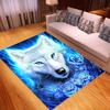 3D Wolf King Print Carpet Living Room Bedroom Cat Door Mat Porch Kitchen Bathroom Animal Room Decoration Carpet Crawling Mats