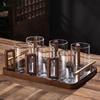 Handun Wooden Handle Glass Cup Set