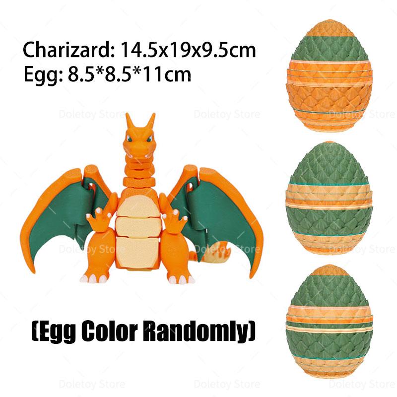 3D Printing Pokemon Action Figures Magikarp Charmeleon Gliscor Bulbasaur Multi-Joint Movable Collection Model Toys Kids Gift