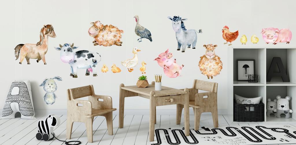 Set of Decorative Stickers for Children - Farm