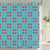 Bathroom Shower Curtain Nordic Cartoon Ocean Anchor Style Printed Polyester Fabric Shower Curtain With Hooks Decoration Curtain