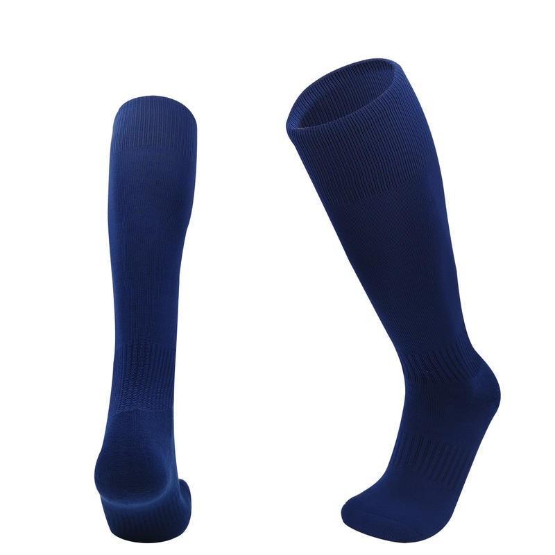Long Tube Knee Football Socks Adult Solid Color Versatile Children'S Football Socks Towel Bottom Sweat-Absorbing Non-Slip Wear-Resistant Shock Socks