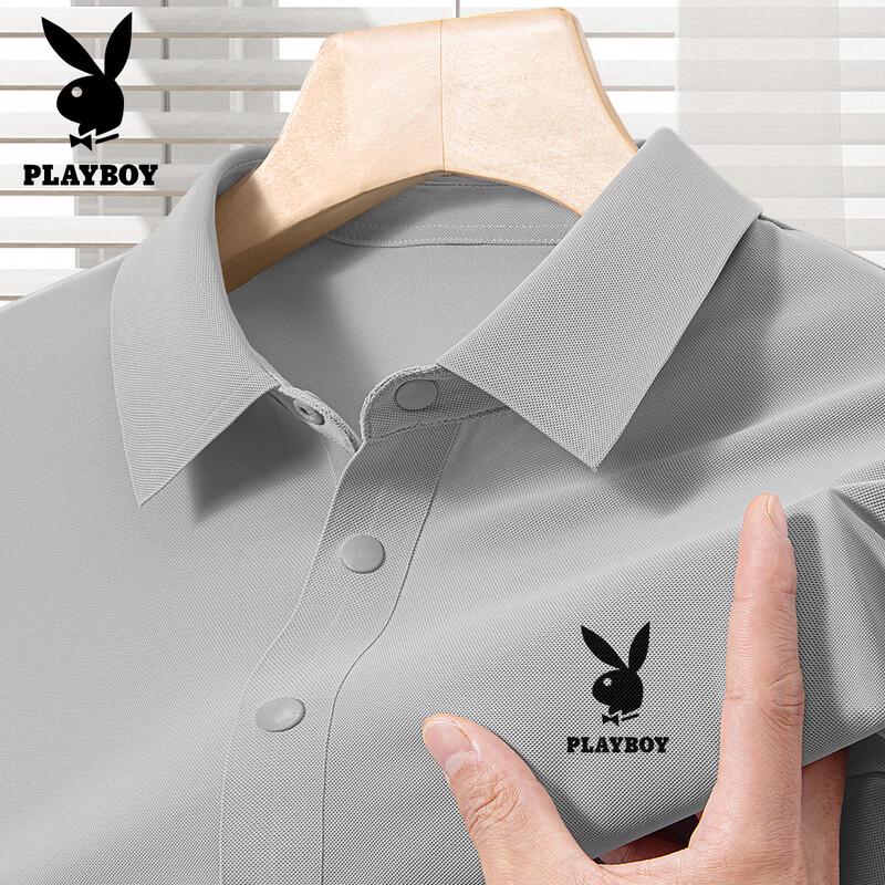 

Playboy Men s Ice Silk Quick-Dry Polo Shirt L