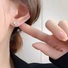 925 Silver Heart Zircon Stud Earrings For Women Luxury Wedding Jewelry High Quality Accessories New