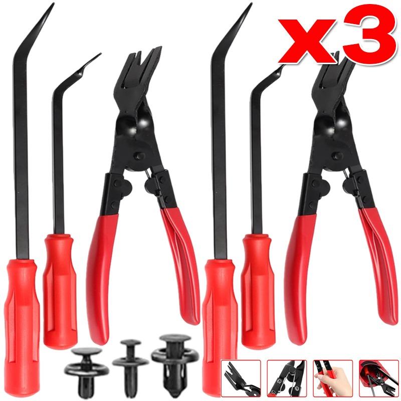 Car Headlight Repair and Installation Tool Kit Car Trim Rivet Removal Pry Bar Clip Removal Pliers Interior Trim Removal Tools