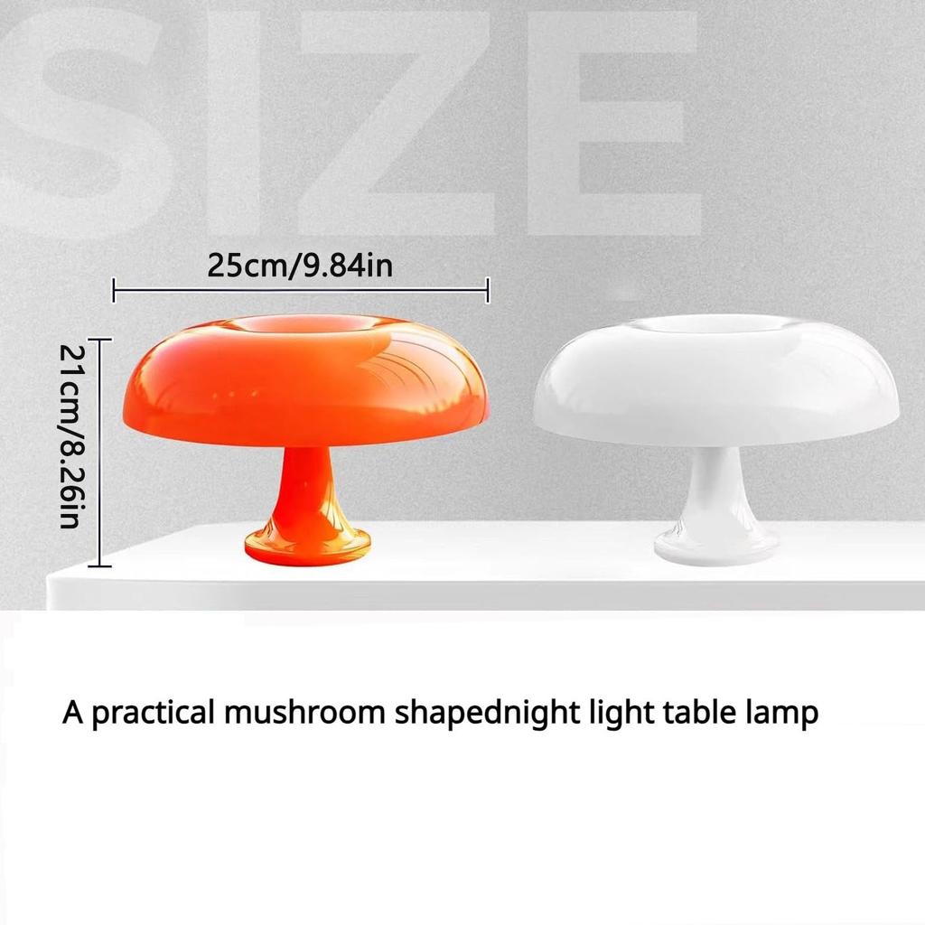 Modern Minimalist Mushroom Table Lamp - Bedside Atmosphere Reading Light Desktop Nightlight for Bedroom