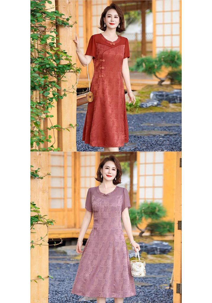 Elegant 2026 Summer Slim-Fit Mid-Length Lace-Up Dress