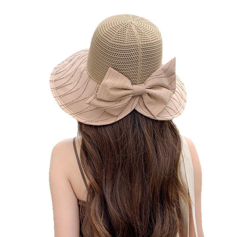 Big Edge Straw Hat Summer Seaside Beach Hat Mesh Edge Sun Hat Ladies Sunscreen Cover Outdoor Face Cover Sun Hat