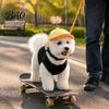 Sunshade Hat for Dogs Adjustable Mini Puppy Helmet Small And Medium Dogs, Lightweight Protective Pet Riding Equipment Safety Hat, Headgear with