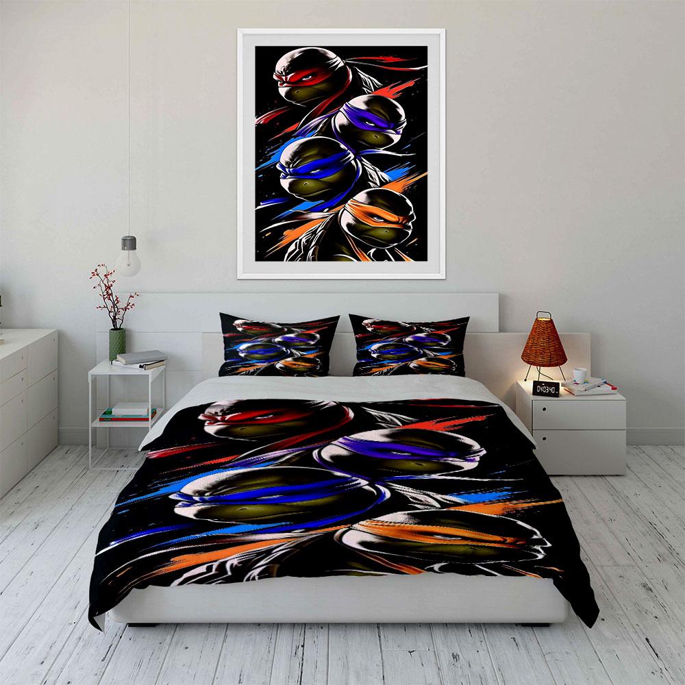 "Vibrant Ninja Adventure Splash" Bedding sets Duvet covers Pillowcases(1* Duvet Cover 2* Pillowcases without duvet insert)