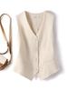 Gilet corto da donna Gilet monopetto da ufficio Cappotto Gilet corto sottile Capispalla femminile Primavera Estate