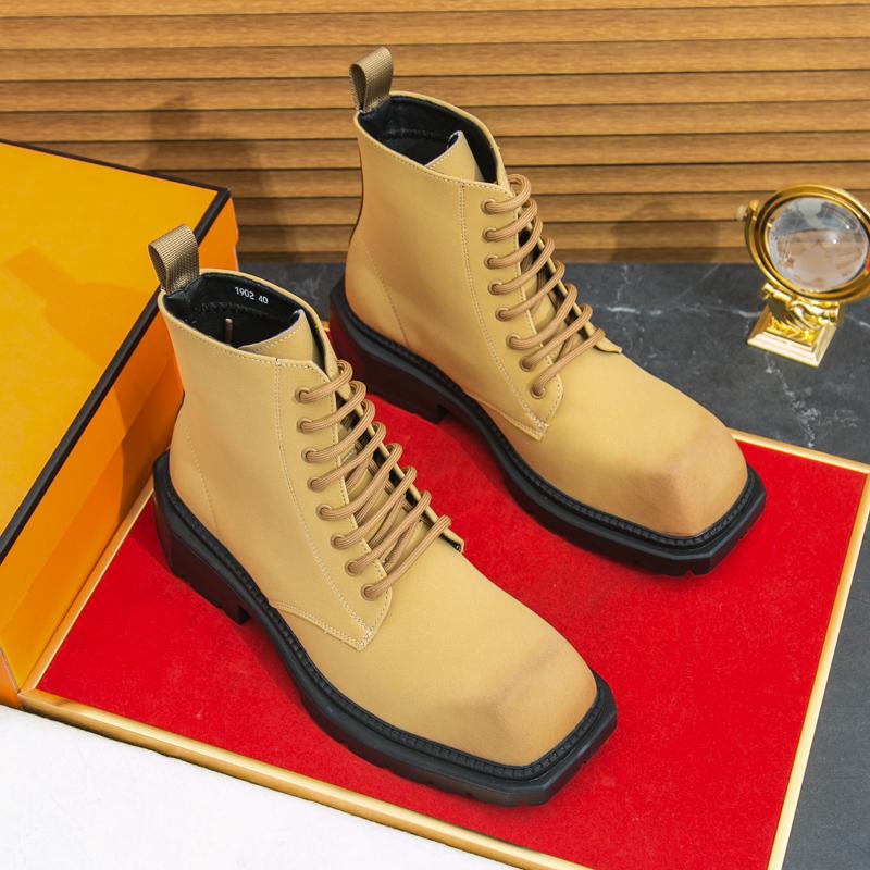 Fashion Leather Boots For Man Genuine Leather Big Size Boots High Quality Designer Formal Boots Casual Boots Fashion Business 38 3634₽