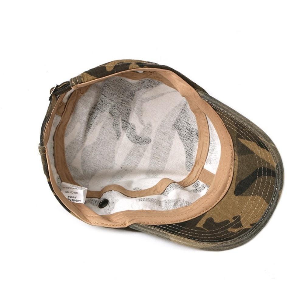 Flat Top Outdoor Sports Caps Camouflage Casual Cadet Cap Classic Baseball Cap