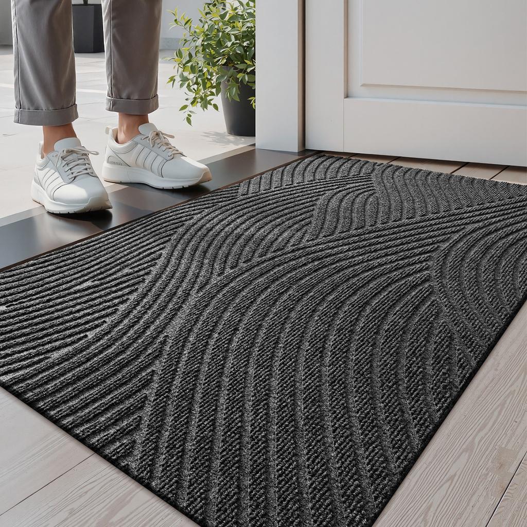 Non Slip Home Entry Mat Easy Clean Scraper Carpet Durable Outdoor Rug Ideal For Home Use Waterproof Entryway Doormat