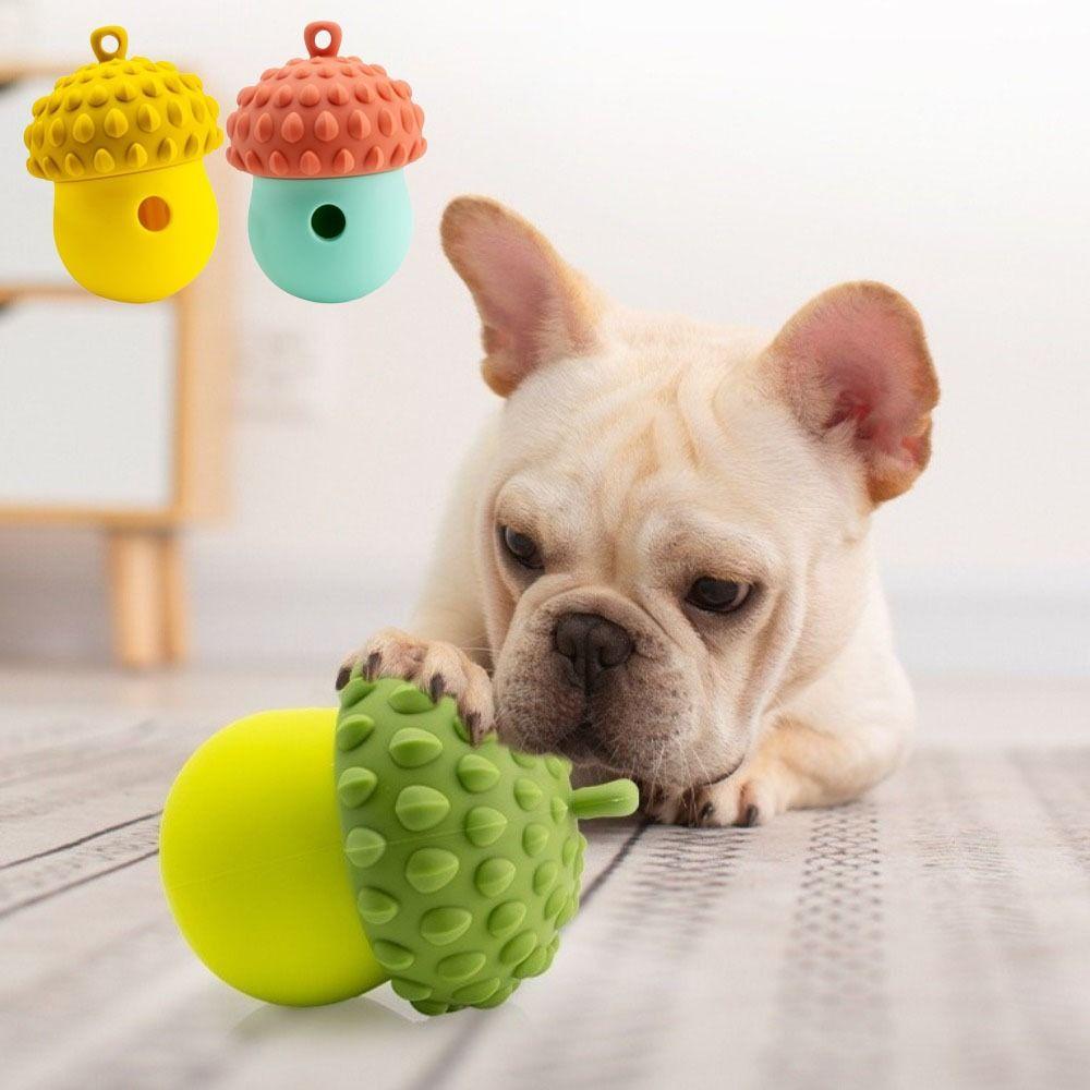 Interactive Dog Chew Balls Durable Silicone Treat Dispensing Ball Food Dispensing Teeth Cleaning Puppy Teething Chewers