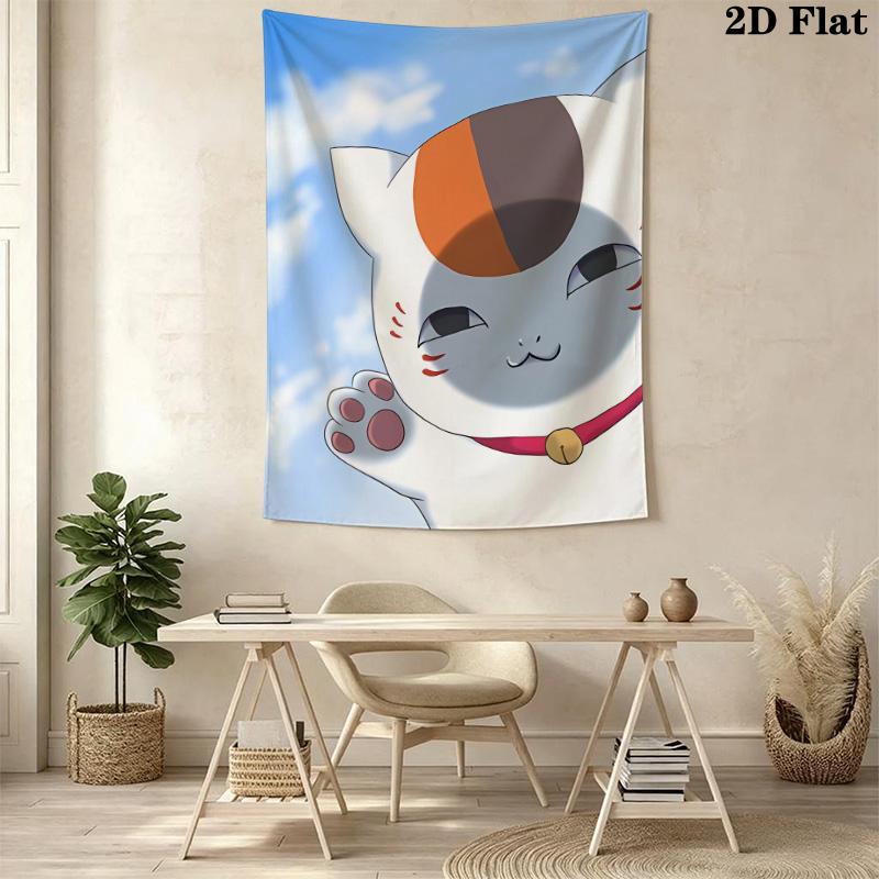 Natsume's Book of Friends Cat Pattern Home Decor Tapestry, Wall Hanging, Decorative RV Wall Cloth.MGT0918546
