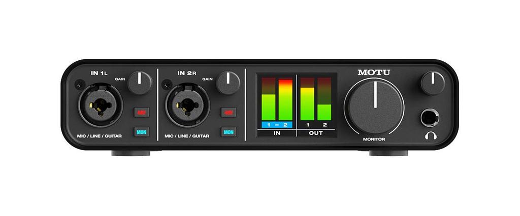MOTU M2 2 inn 2 ut USB Lydgrensesnitt Spillkompatibelt Sangrammedistribusjon Gitarforbindelse DAW-programvare Effekter inkludert USB-DAC iPhone/iPad &