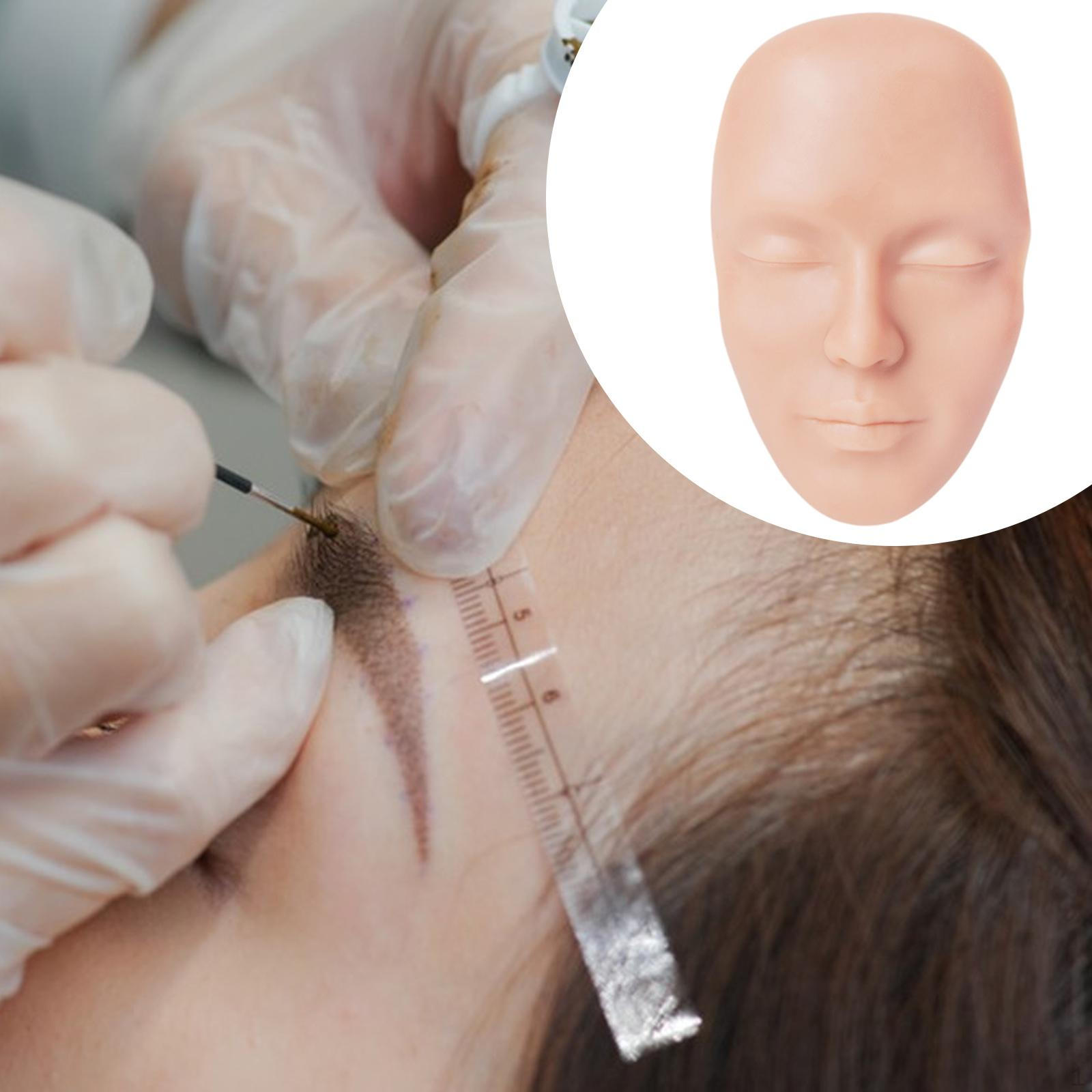 

5D Доска для практики макияжа Лицо Бровь Кожа Глаз Тренировка Силиконовая Модель Лица Fair Skin