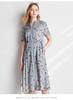 19mm Stretch Mulberry Silk V-Neck Star Print Short-Sleeved Dress