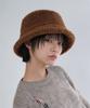 Eondeokeonteulolseutyudio Poodle Winter Fur Detail Feminine Women'S Casual Bucket Hat Block Bucket / Poodle / Camel