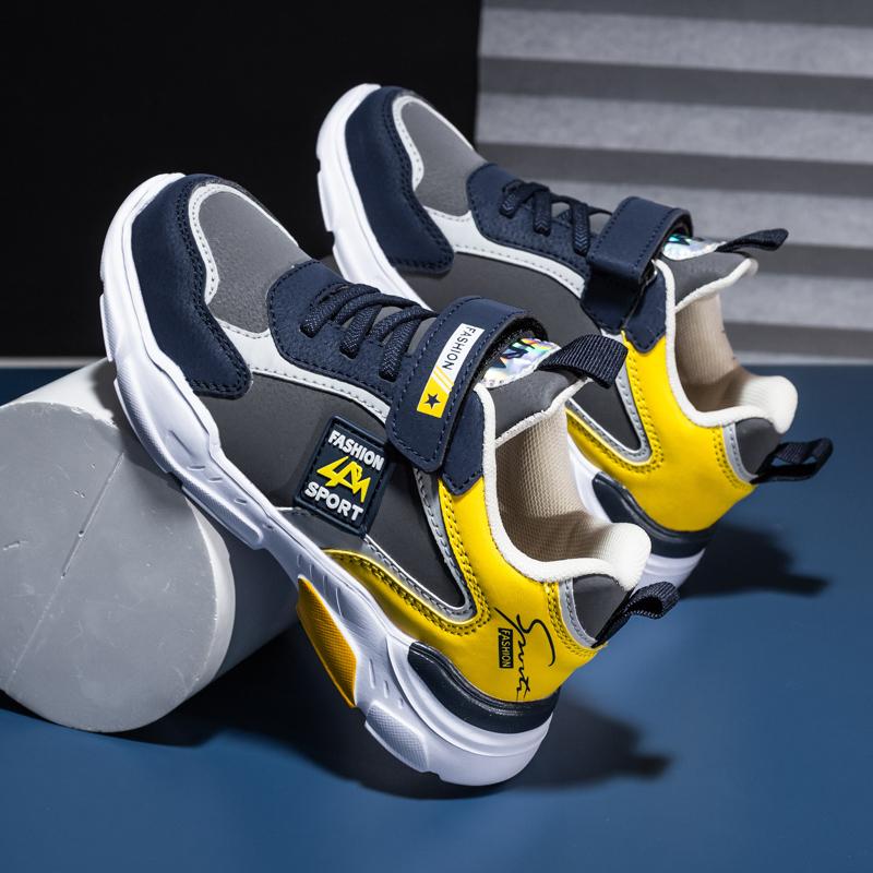 Kinder Outdoor wasserdichte Leder Laufschuhe leichte Freizeitschuhe große Jungen Mädchen Sportschuhe