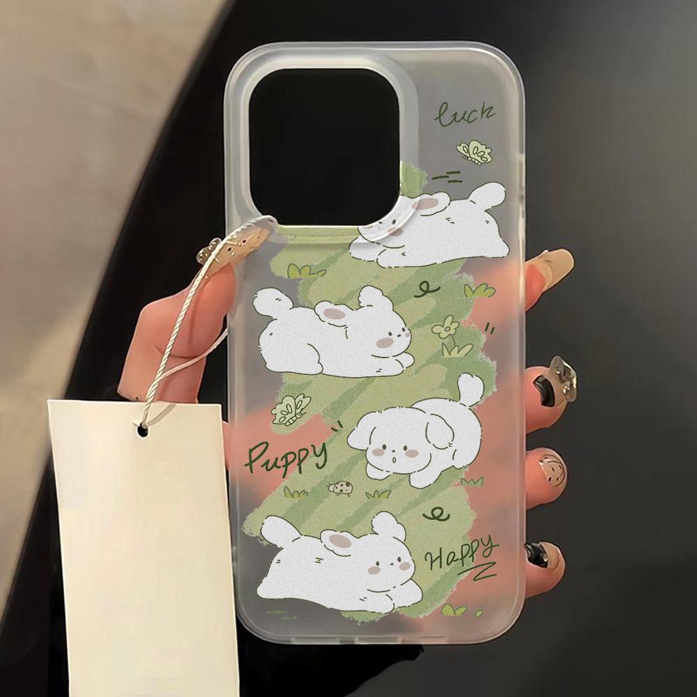 Mobile Phone Cases for iPhone 11 13 15 Pro Max 12 14 Pro Max Case iPhone 16 15 Plus 13 Pro 12 Mini 13 Mini Frosted Texture Painted Cartoon Flowers
