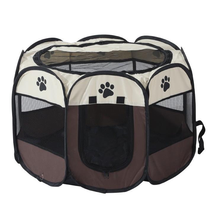 Octagonal Foldable Pet Playpen: Waterproof, Scratch-Resistant Whelping Box and Tent for Dogs and Cats.