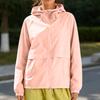 Women's Lightweight Breathable Long Sleeve Jacket Thin UV Protection Sunproof Coat for Commuting Outdoor Activities with Hood and Zipper