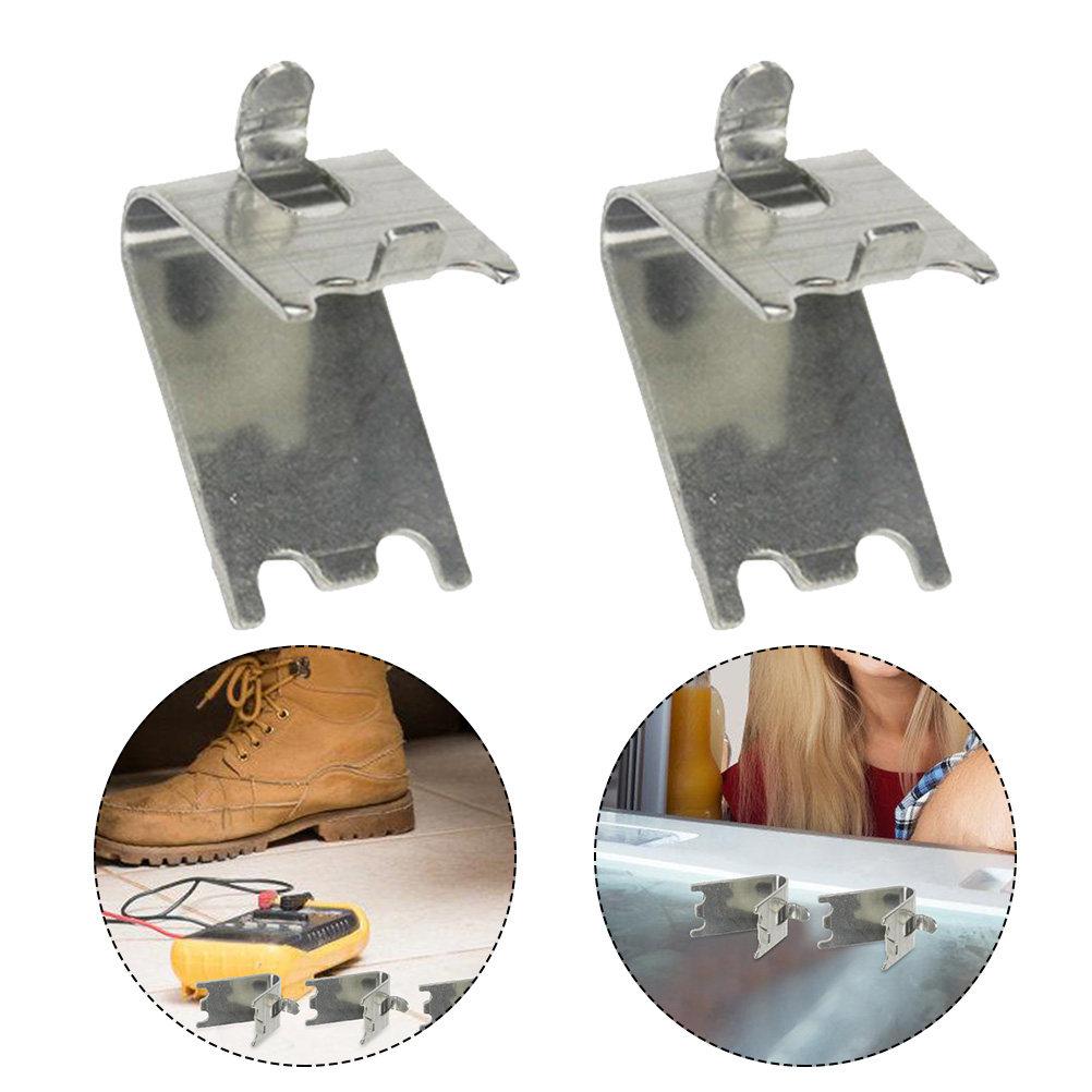 10Pcs Refrigerator Shelf Clips Stainless Steel Cooler Shelf Brace Freezer Rack Clip Support Hooks Metal Refrigerator Clamp Hooks
