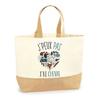 Tote Bag - PLANETEE - Horse I Can't - Natural Jute - Printed In France - Large Handles