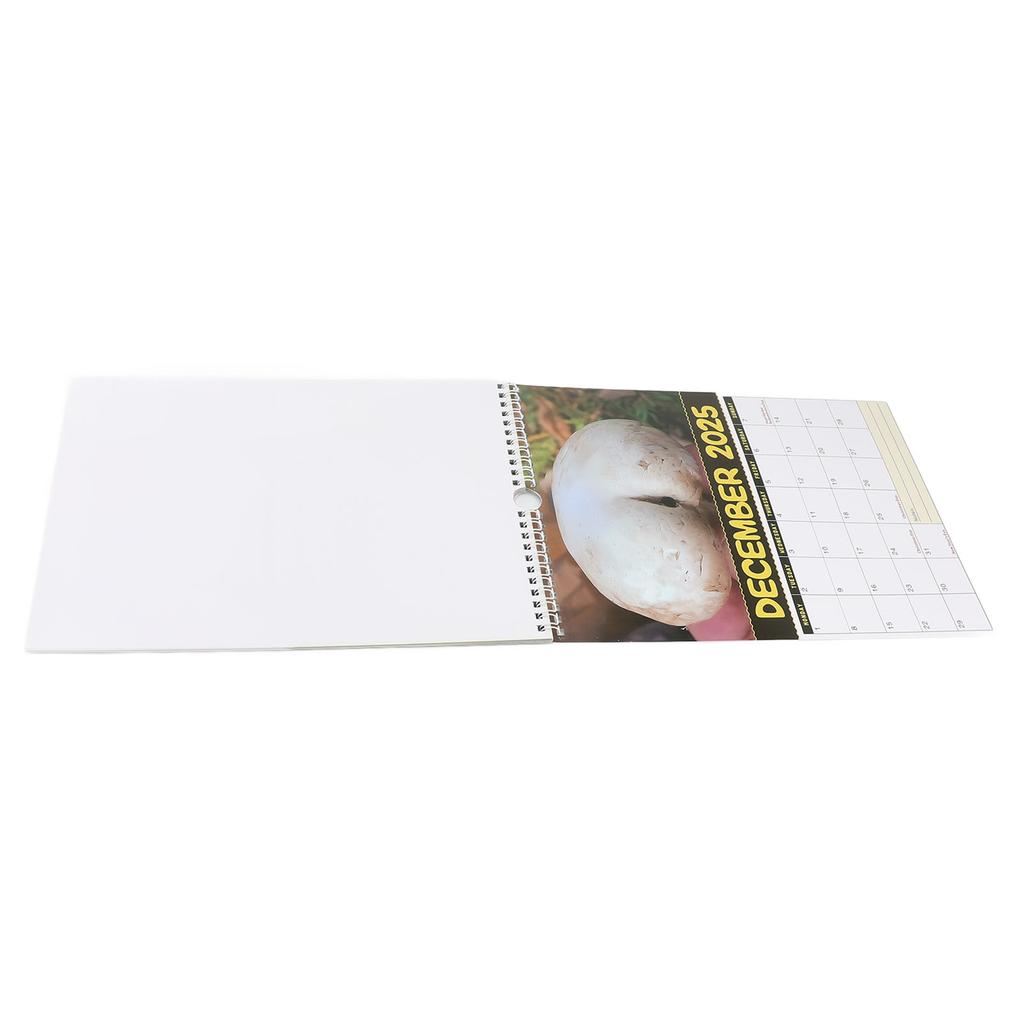 2025 Calendar Innovative Mushroom Theme Pattern Month Hanging Wall Calendar for Home