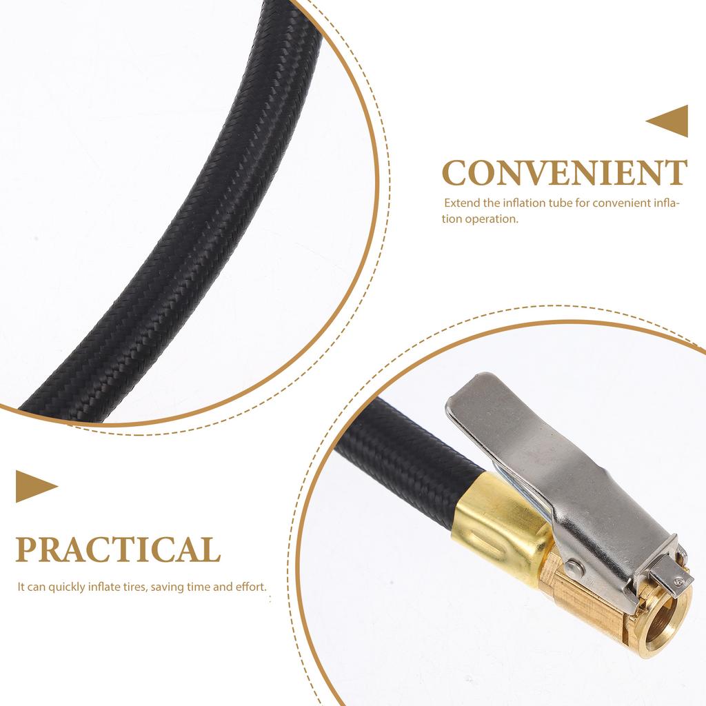 Tubo Flessibile di Estensione per Gonfiaggio Rapido del Pneumatico Pompa d'Aria Accessori Tubo di Rame Valvola Gomma Bici Auto Strumenti Pneumatici Componenti