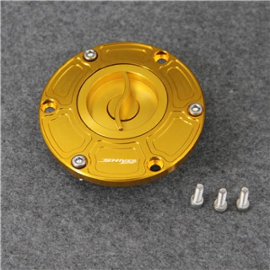 Zlatý CNC motocyklový bezklíčový uzávěr palivové nádrže Kryt víčka palivové nádrže pro Aprilia Shiver 750 All