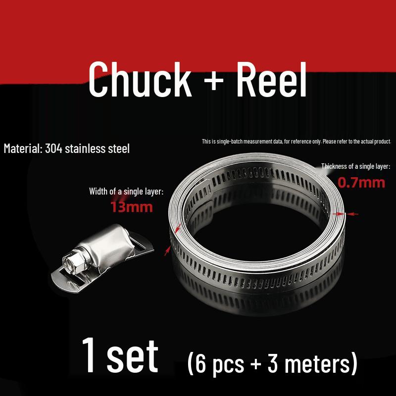 Large 304 Stainless Steel Hose Clamp Band for DIY Pipes