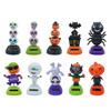 Halloween Solar Powered Dancing Toy Pumpkins Witches Car Shaking Head Dancer Doll Halloween Toy Figurine Desk Decors
