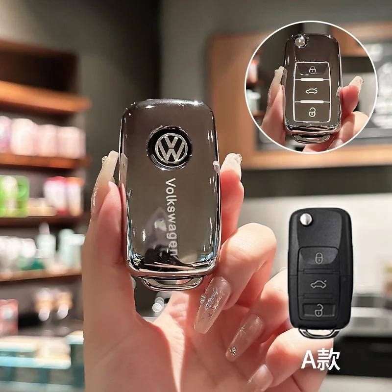 

VW GTI GOLF 2026 Hot For VW VOLKSWAGEN Soft TPU Car Key Case Cover Shell For VW Volkswagen Polo Tiguan Passat B5 B6 B7 Golf 4 5