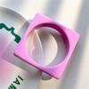 Korean Design Sense Cream Color Exaggeration Geometric Bangles Women Multicolor Gothic Bracelets Bangle Colorful Trend Jewelry