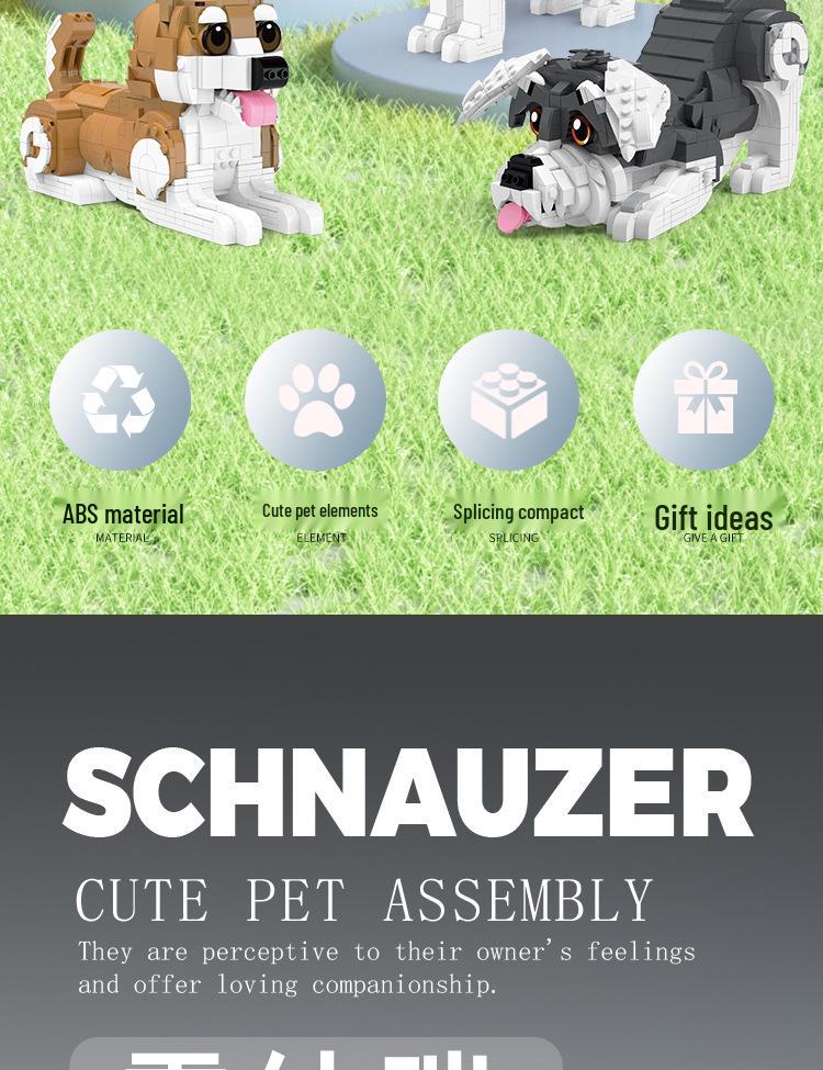 BeleDi Adorable Pet Building Blocks: Husky, Cat, Dog Educational Toy & Gift