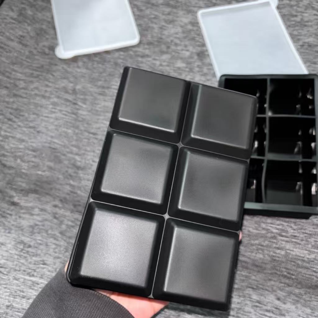 Silicone Ice Cube Trays 3 Pack Large Size Ice Cube Molds with Removable Lid Square Ice Cube Tray for Cocktail Stackable Flexible
