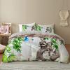 Housse de Couette Zen Stone Bambou Vert Ensemble de Literie Imprimé Nature Eau Queen King Size Housses de Couette Décoratives Textile de Maison
